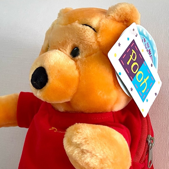 VINTAGE DISNEY WINNIE THE POOH KIDS PLUSH BACKPACK BY PYRAMID HANDBAGS, NEW, NWT - Picture 12 of 16
